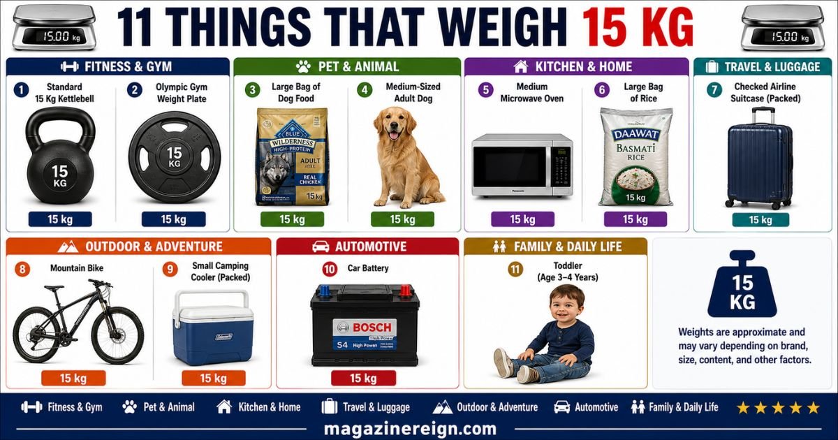 11 Common Things That Weigh 15 Kg