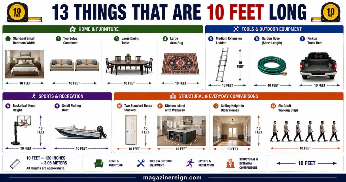 13 Common Things That Are 10 Feet Long