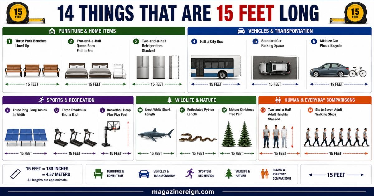 14 Common Things That Are 15 Feet Long