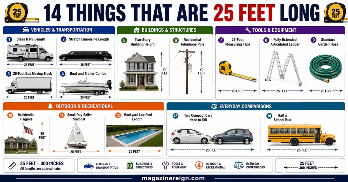 14 Common Things That Are 25 Feet Long