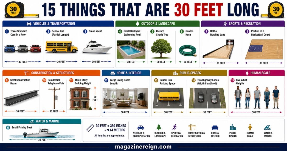 15 Common Things That Are 30 Feet Long