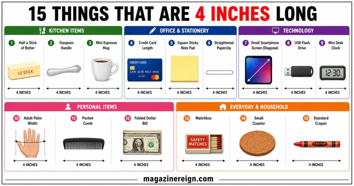 15 Common Things That Are 4 Inches Long