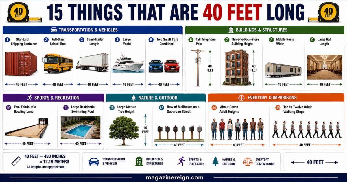 15 Common Things That Are 40 Feet Long