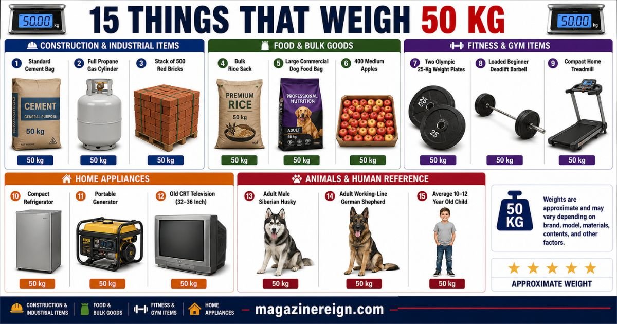 15 Common Things That Weigh 50 Kg
