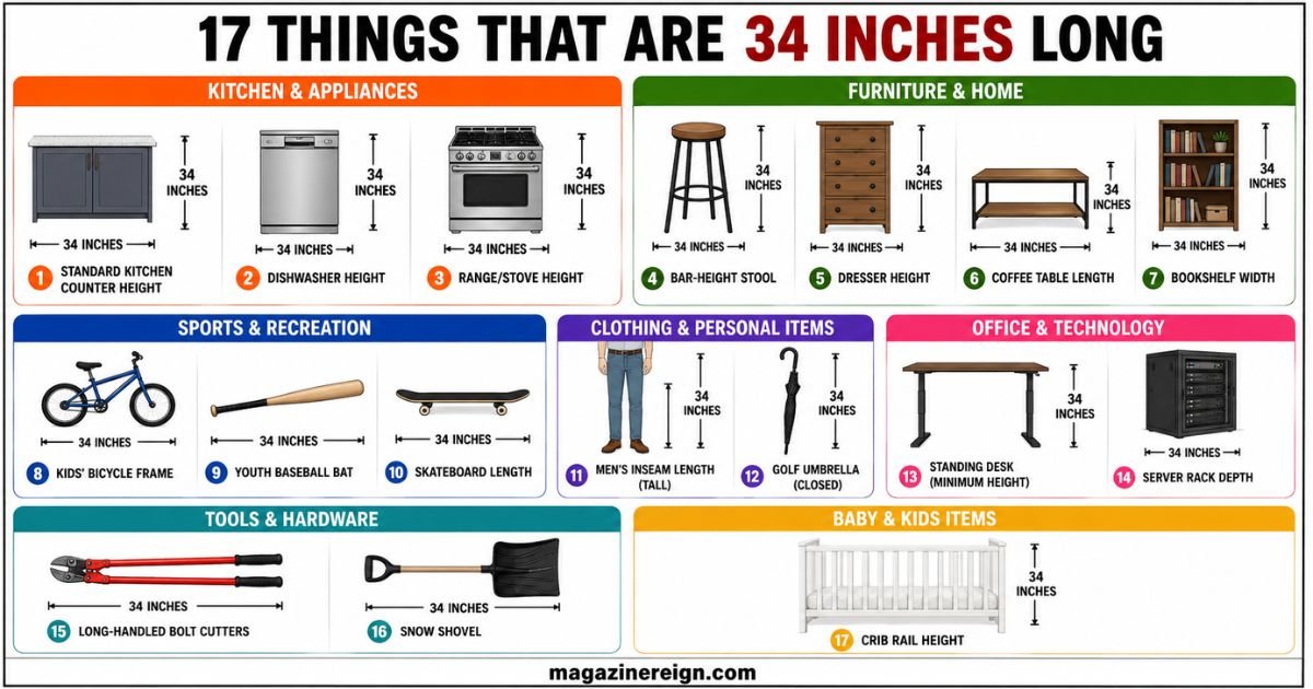 17 Common Things That Are 34 Inches Long