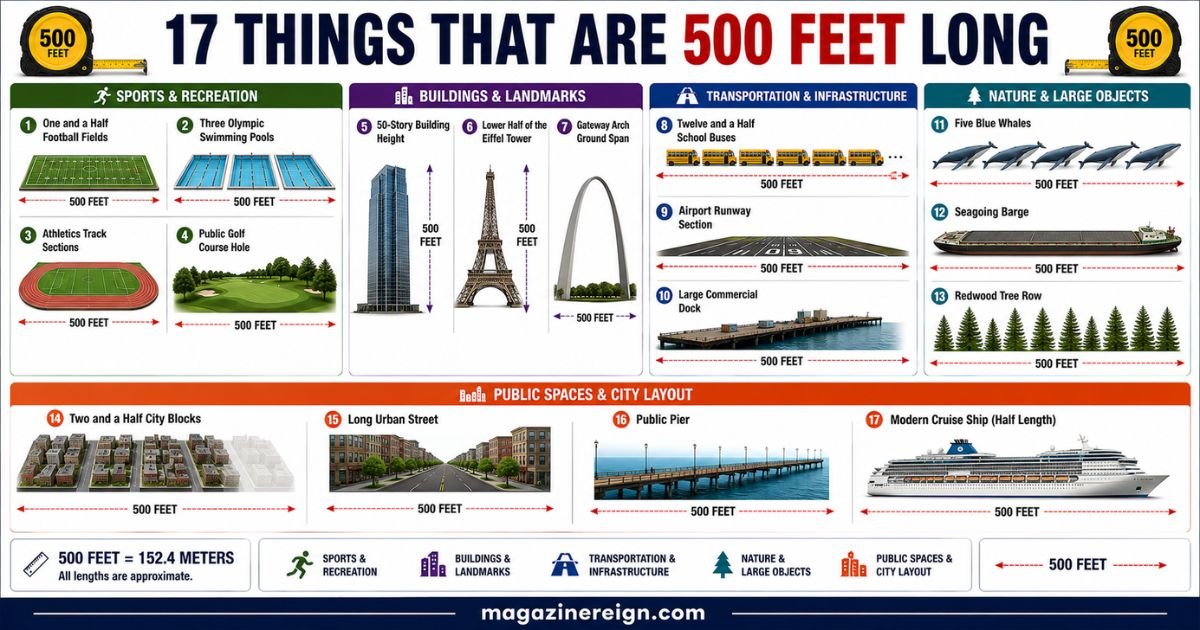 17 Common Things That Are 500 Feet Long
