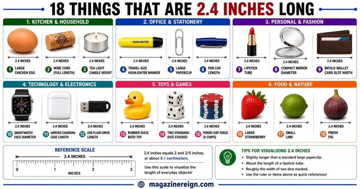 18 Common Things That Are 2.4 Inches Long