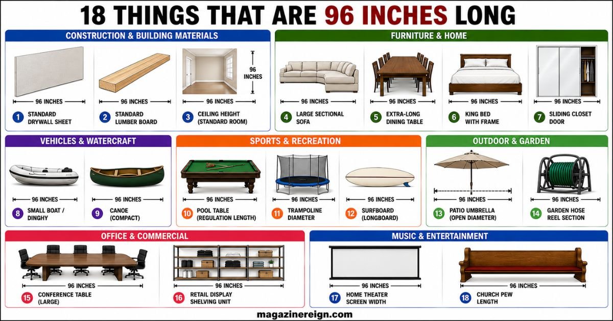 18 Common Things That Are 96 Inches Long