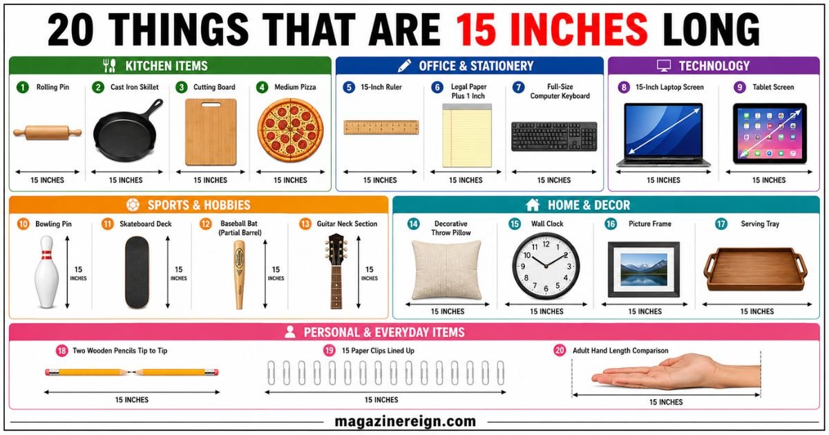 20 Common Things That Are 15 Inches Long