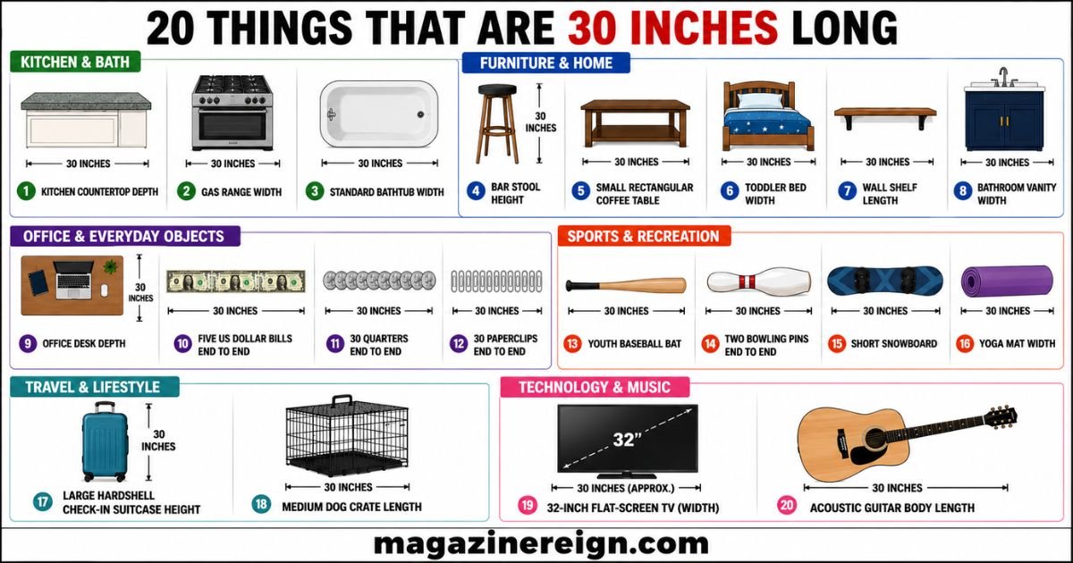 20 Common Things That Are 30 Inches Long