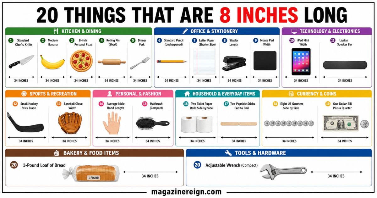 20 Common Things That Are 8 Inches Long 
