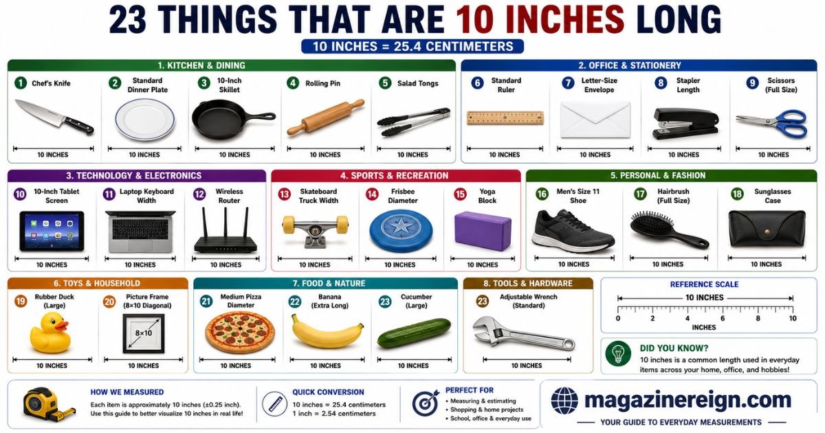 23 Common Things That Are 10 Inches Long