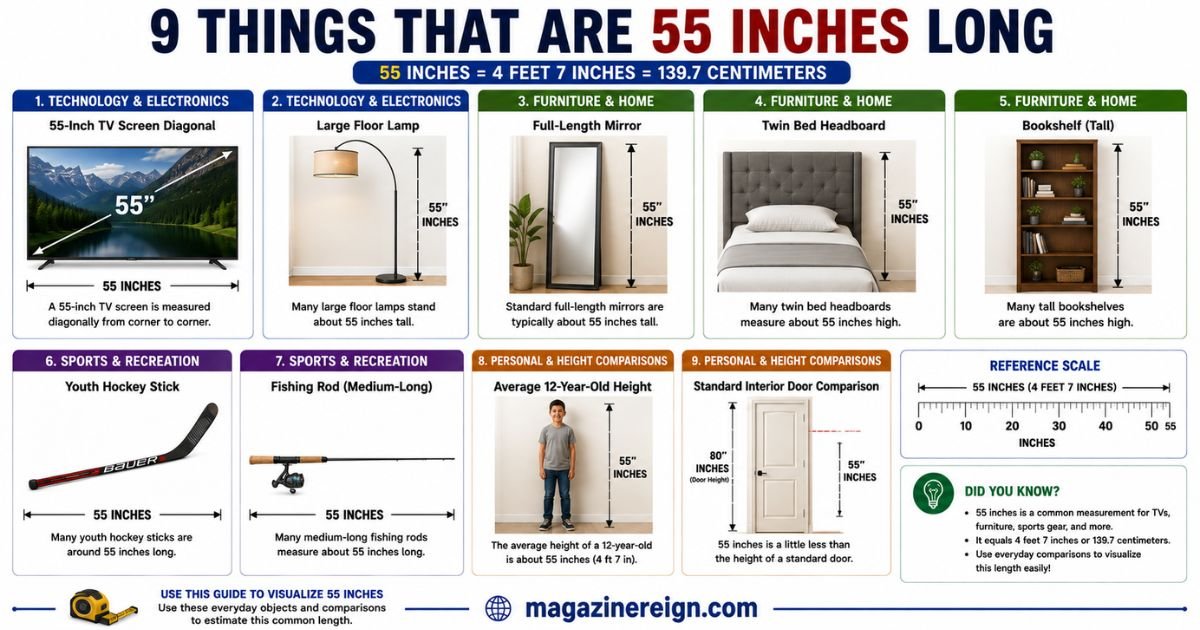 9 Common Things That Are 55 Inches Long