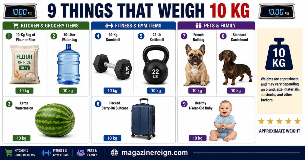 9 Common Things That Weigh 10 Kg