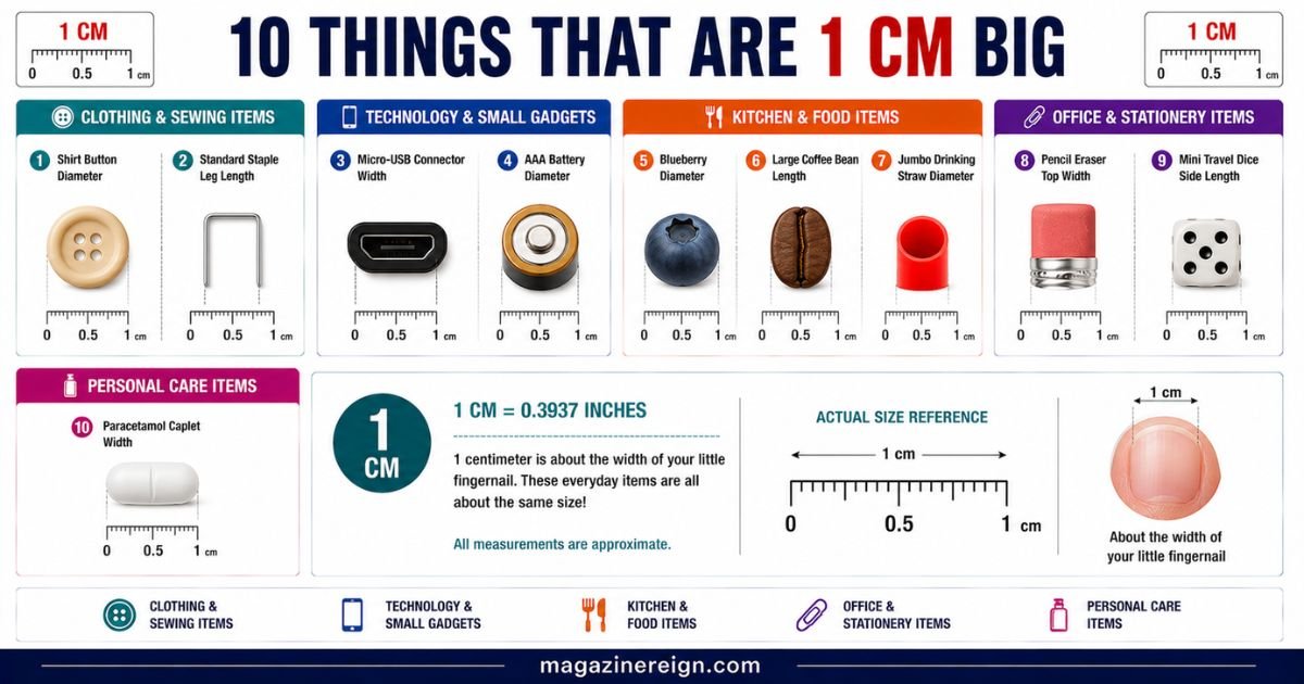 How Big Is 1 CM Everyday Things That Are 1 CM Big