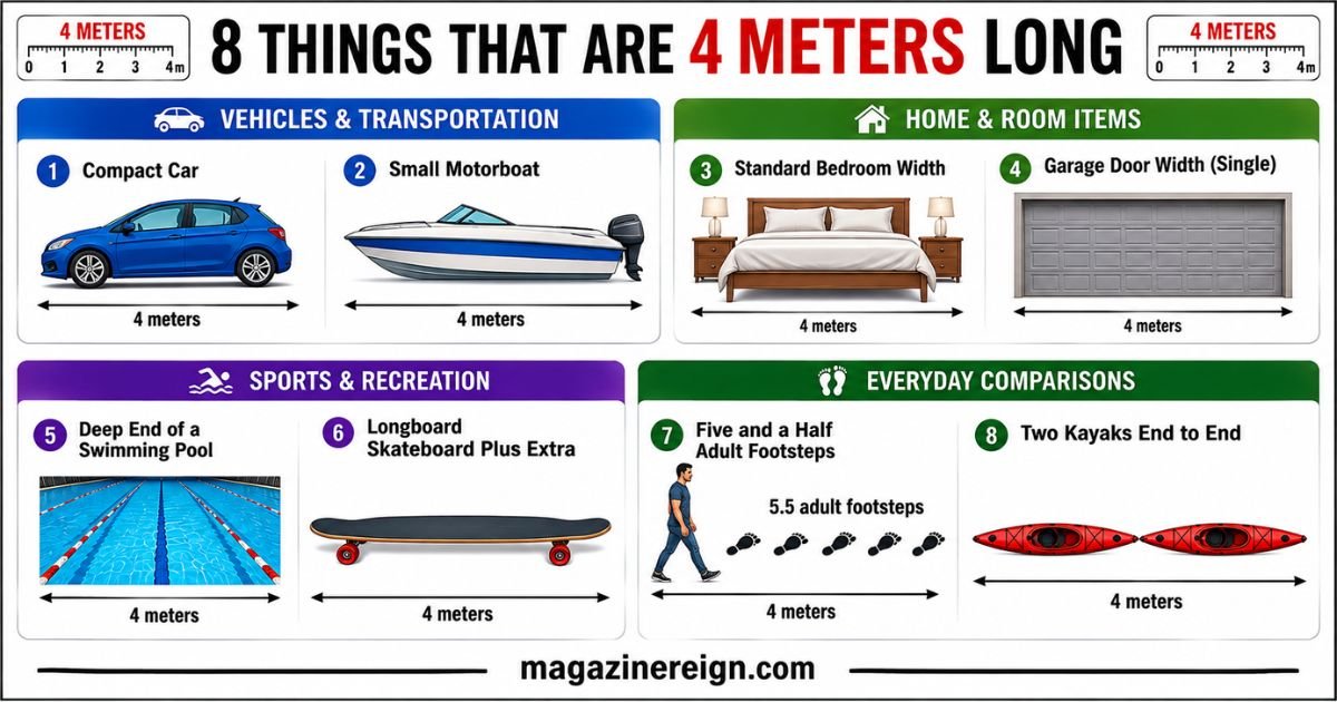 How Long Is 4 Meters 8 Common Things That Are 4 Meters Long