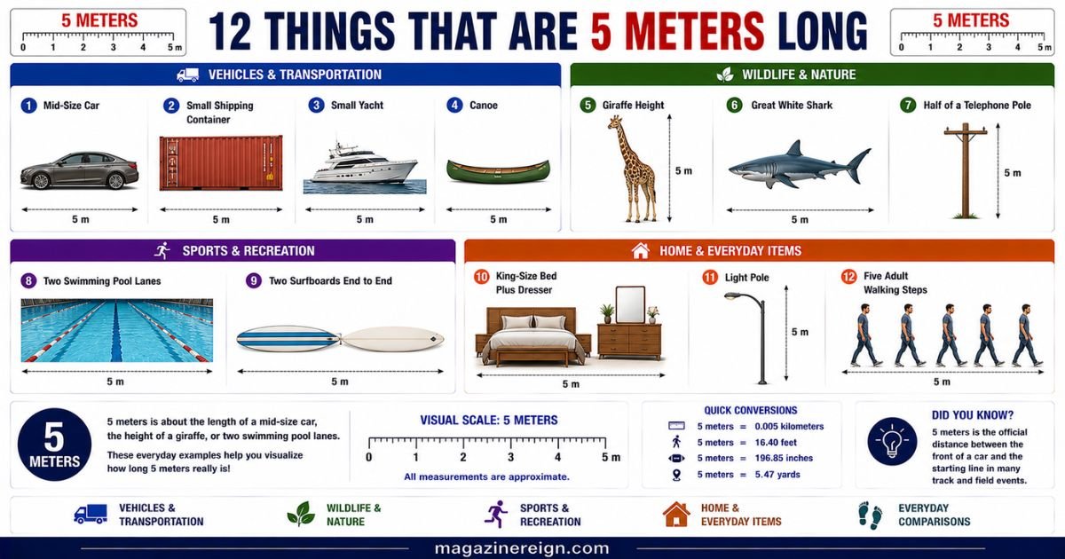 How Long Is 5 Meters 12 Common Things That Are 5 Meters Long