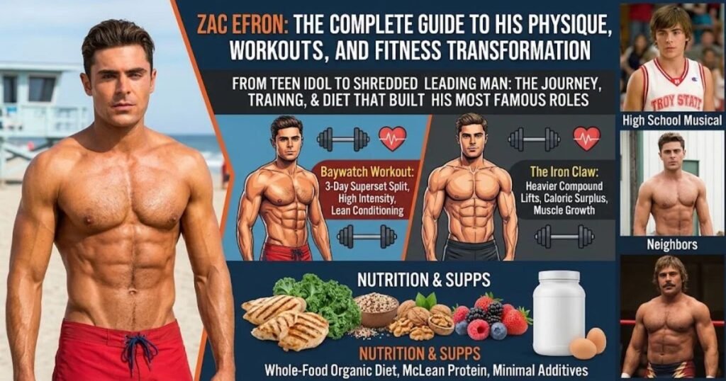 Zac Efron_ The Complete Guide to His Physique, Workouts, and Fitness Transformation